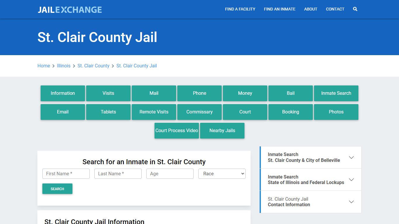 St. Clair County Jail Roster Lookup, IL, Inmate Search